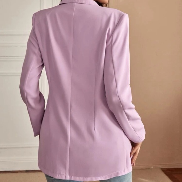 SHEIN SXY Lapel Neck Single Breasted Blazer - Picture 2 of 10
